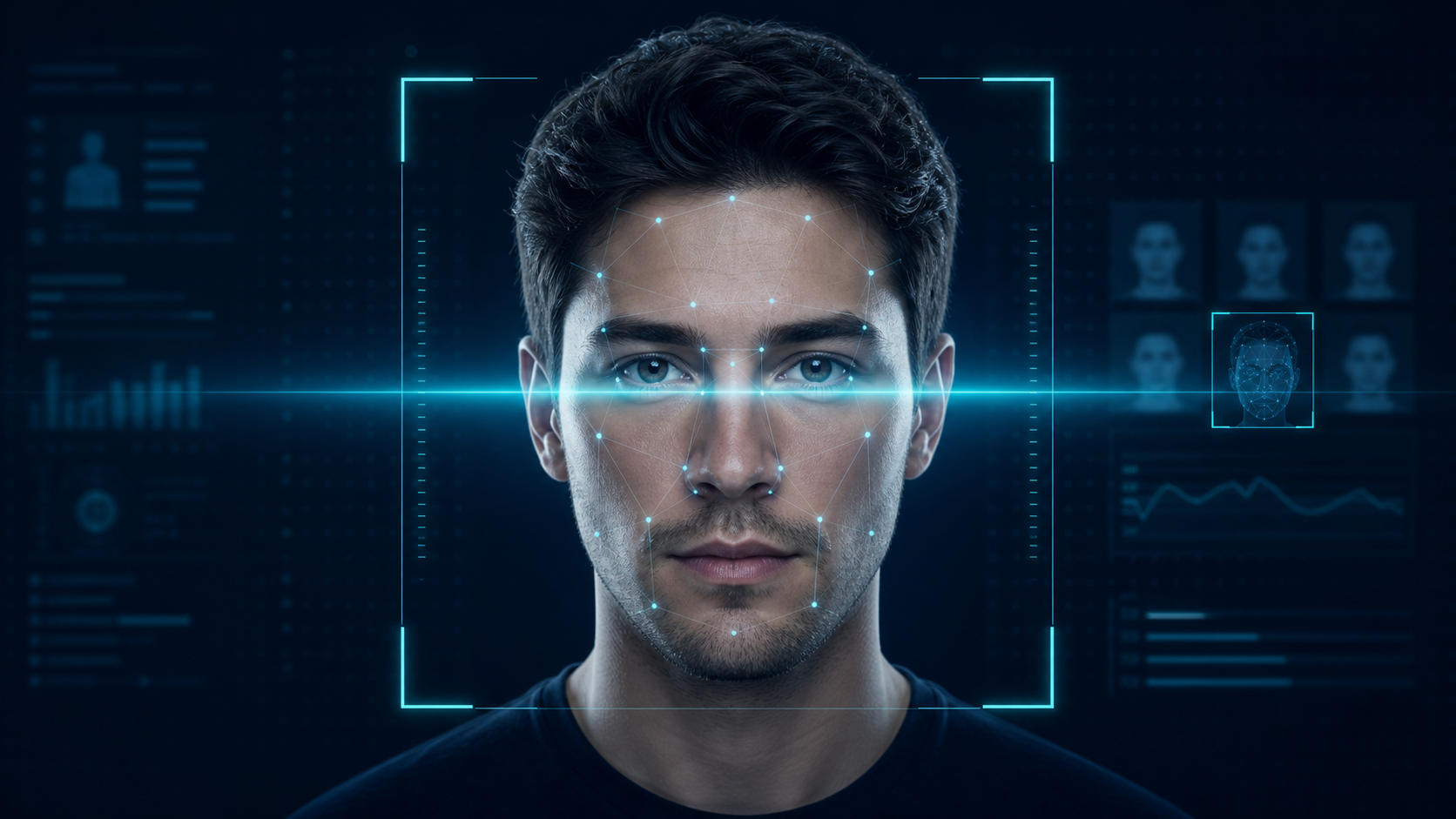 Digital face recognition scan preview
